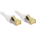 Lindy - 47326 rj45 c�ble r�seau, c�ble patch cat 6a (c�ble brut cat 7) s / ftp 5. 00 m blanc avec cliquet ...