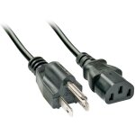 C�ble de raccordement lindy alimentation [1x prise m�le usa - 1x secteur femelle c13] 2. 00 m noir s232102 ...