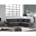 Bestmobilier - linea - canapé d'angle droit convertible - 5 places - avec têtières Bestmobilier - linea - canapé d'angle droit convertible - 5 places - avec têtières