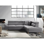 Bestmobilier - linea - canap d'angle droit convertible - 5 places - avec ttires