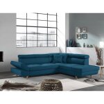 Bestmobilier - linea - canap d'angle droit convertible - 5 places - avec ttires