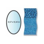 Liner boulder forme ovale 4, 57x9, 14m pour piscine hors sol swimline li1530sbo