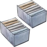 Linghhang - lot de 2 boîtes de rangement pliables à tiroirs pour vêtements, jeans, pantalons, leggings, ... Linghhang - lot de 2 boîtes de rangement pliables à tiroirs pour vêtements, jeans, pantalons, leggings, ...