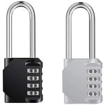 Linghhang - 2 pcs cadenas code 4 chiffres long, alliage de zinc cadenas  combinaison antirouille cadenas ...