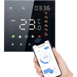 Linghhang - 3a, noir thermostat connect� wifi chauffage �lectrique thermostats d'ambiance programmable ...