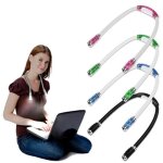 Linghhang - lot de 4 lampes de lecture led pour le cou, rechargeables par usb, flexibles, 4 modes, lampe ...