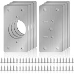 Linghhang - 8 pcs plaque de reparation charniere kit de plaque charniere porte placard avec vis réparation ... Linghhang - 8 pcs plaque de reparation charniere kit de plaque charniere porte placard avec vis réparation ...