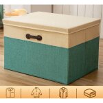 Linghhang - armoire de maison de bote de rangement pliante en tissu vert 30l (40x30x25cm)