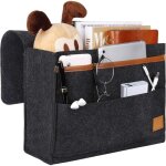 Linghhang - lunnettes gris fonc - organisateur de caddie, poche de lit caddie de chevet en feutre bedside ...