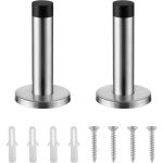 Linghhang - stop porte robuste pour plinthes - lot de 2 bloc porte - butee de porte murale en acier inoxydable ...