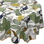 Linnea - nappe bresil coton enduction acrylique ovale 170x240 cm