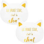 Set de table chat lot de 2