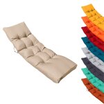 Linxor - coussin matelass pour bain de soleil, transat - 185 x 60 cm - beige