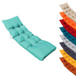 Coussin matelass� pour bain de soleil, transat - 185 x 60 cm - bleu turquoise - linxor