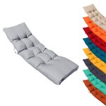 Linxor - coussin matelass pour bain de soleil, transat - 185 x 60 cm - gris clair