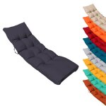 Linxor - coussin matelass pour bain de soleil, transat - 185 x 60 cm - gris fonc