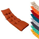 Linxor - coussin matelass pour bain de soleil, transat - 185 x 60 cm - terracotta