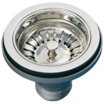 Lira - bonde d'�vier 90 mm, panier manuel, plateau inox 115 mm, sans trop plein