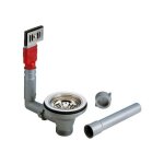 Lira - bonde vier panier manuel inox trou 90 mm, trop plein rectangulaire