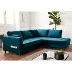 Lisa design - anna - canap� d'angle droit - 5 places - convertible - en velours