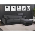 Lisa design - dustin - canap d'angle rversible - 4 places - convertible avec coffre - ttires rglables ...