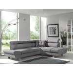 Bestmobilier - lisbona - canap d'angle droit convertible - 5 places - avec ttires