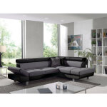 Bestmobilier - lisbona - canap d'angle droit convertible - 5 places - avec ttires