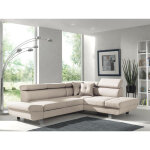 Bestmobilier - lisbona - canap d'angle droit convertible - 5 places - avec ttires