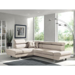 Bestmobilier - lisbona - canap d'angle gauche convertible - 5 places - avec ttires