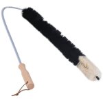 Brosse - plumeau d�poussi�rante pour radiateur plumeau flexible en poils de ch�vre 120 cm liser� vert ...