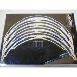 [jamais utilise] liseret jante roue autocollant chaft bleu noir pour moto pour