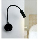 Liseuse de chevet led 3w liseuse led cygne flexible (noir) applique murale liseuse led avec interrupteur ...