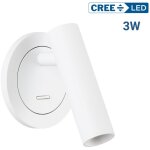 Liseuse encastrée milsa - 3w - 2700k - irc 85 - blanc Liseuse encastrée milsa - 3w - 2700k - irc 85 - blanc