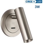 Liseuse encastrée milsa - 3w - 2700k - irc 85 - nickel satiné Liseuse encastrée milsa - 3w - 2700k - irc 85 - nickel satiné