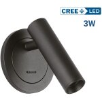 Liseuse encastre  milsa  - 3w - 2700k - irc 85 - noir