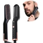 Lisseur barbe homme, 3 en 1 brosse lisseur a barbe hommes, lisseur de barbe et cheveux homme, brosse ...