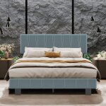 Lit 140 x 200 cm, 2 personnes, m�tallique, t�te de lit r�glable, avec sommier, rangement sous le lit, ...