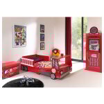 Lit 70x140 camion pompier sommier inclus et armoire 1 porte pompe à essence vipack car beds - rouge Lit 70x140 camion pompier sommier inclus et armoire 1 porte pompe à essence vipack car beds - rouge