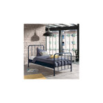 M&s - lit 90x200 cm avec sommier en métal bleu foncé - bergen M&s - lit 90x200 cm avec sommier en métal bleu foncé - bergen