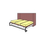Pardo - mcanisme de lit abattant horizontal - largeur du sommier : 1400 mm - a : 1590 - charge maxi ...