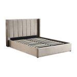 Lit adulte sommier relevable  fady  140x190cm taupe