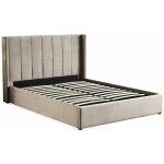 Lit adulte sommier relevable fady 160x200cm taupe Lit adulte sommier relevable fady 160x200cm taupe