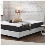 Sofareva - lit amelia 140x190 blanc avec capitons sommier inclus simili cuir - blanc