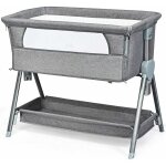 Costway - lit d'appoint portable 2 en 1 pour bébé 0 - 6 mois jusqu'à 15kg hauteurs réglables avec matelas ... Costway - lit d'appoint portable 2 en 1 pour bébé 0 - 6 mois jusqu'à 15kg hauteurs réglables avec matelas ...