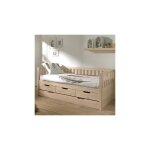 Vipack - lit banquette 90x200 cm avec 4 tiroirs naturel - fizry