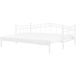 Lit banquette extensible en mtal blanc 80 / 174 x 200 cm elgant et romantique pour chambre moderne ...