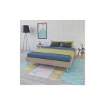 Le quai des affaires - lit borea 160x200 tissu + 1 sommier / beige / 215x167x34