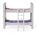 Lit bunk bunk bunk d'olivia's little world 18 doll en bois avec échelle blanche Lit bunk bunk bunk d'olivia's little world 18 doll en bois avec échelle blanche