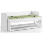 Lit bureau modulable 90x200 cm blanc