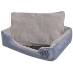 Lit pour chiens avec coussin rembourr� taille m gris vidaxl